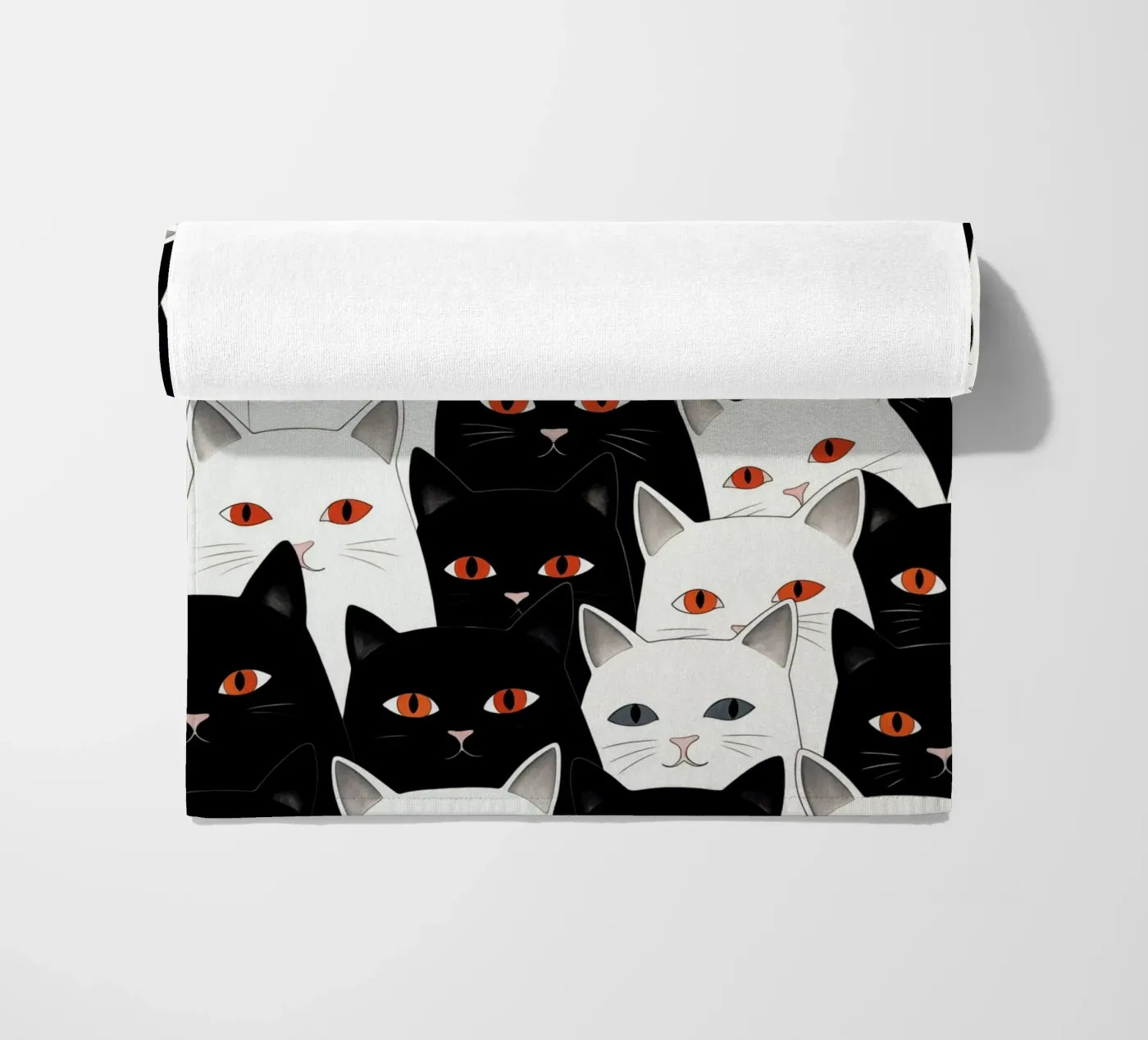 Katzen Muster Strandtuch von Justyna Jaszke JBJart