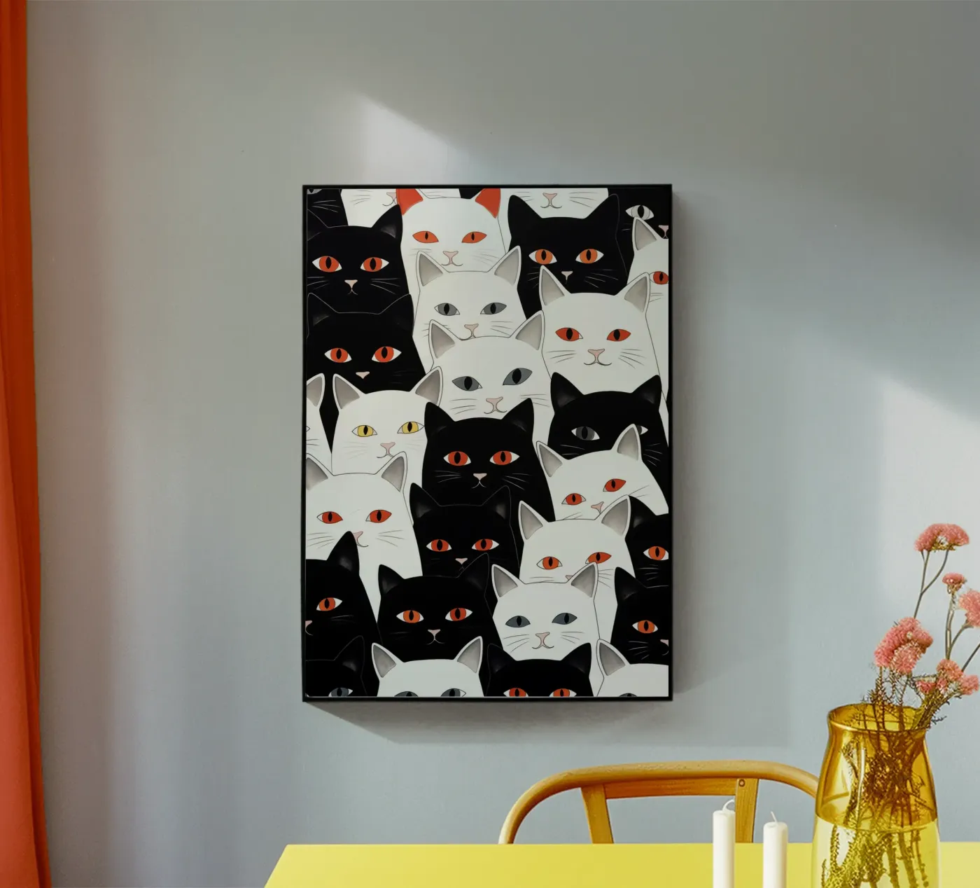 Cats pattern Acryl-Glas von Justyna Jaszke JBJart