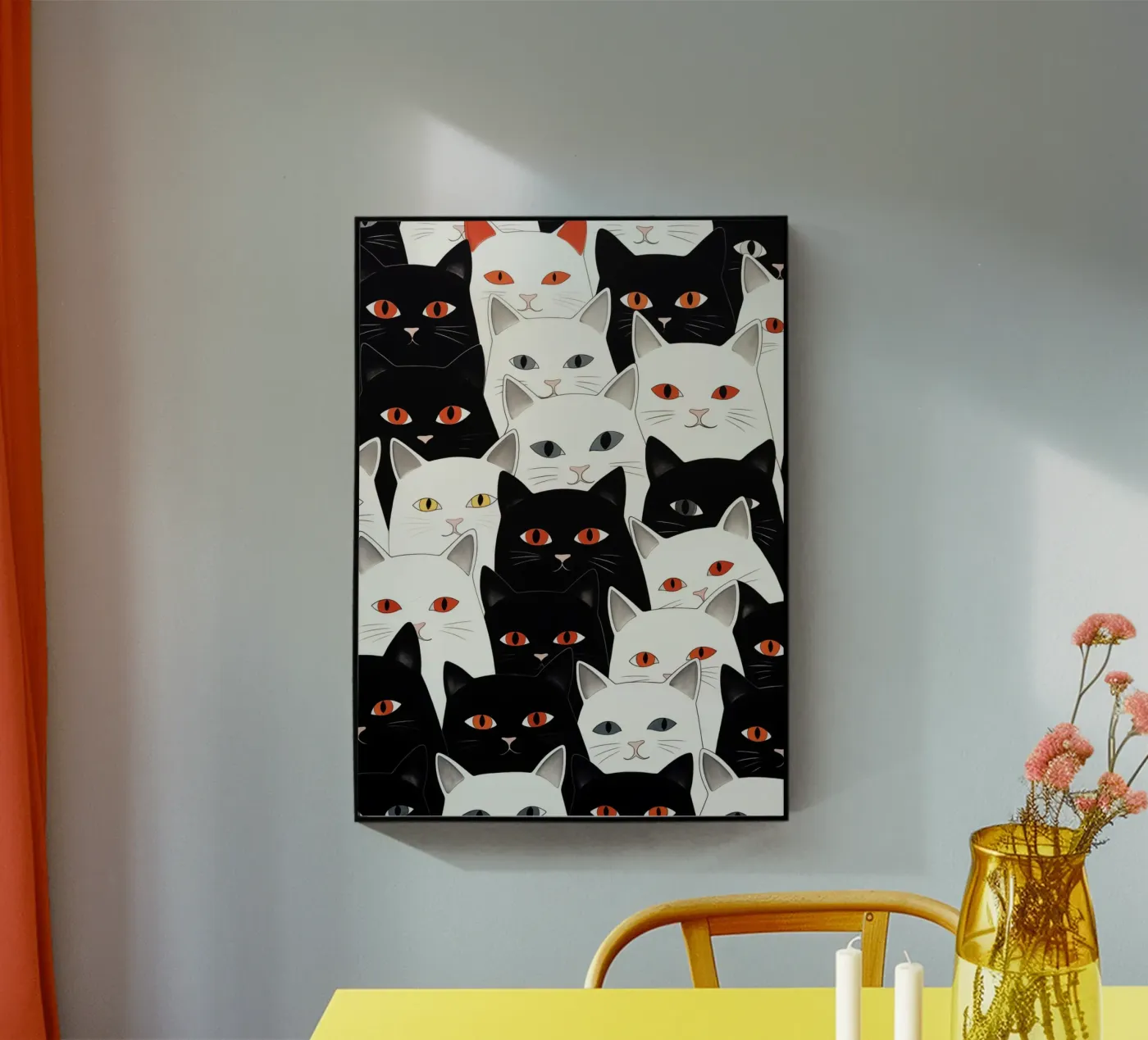 Katzen Muster Acryl-Glas von Justyna Jaszke JBJart