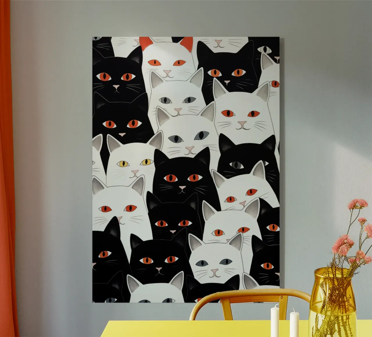 Cats pattern plexiglas de Justyna Jaszke JBJart
