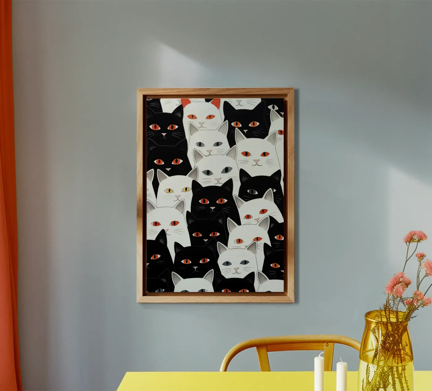 Cats pattern pannello forex da Justyna Jaszke JBJart