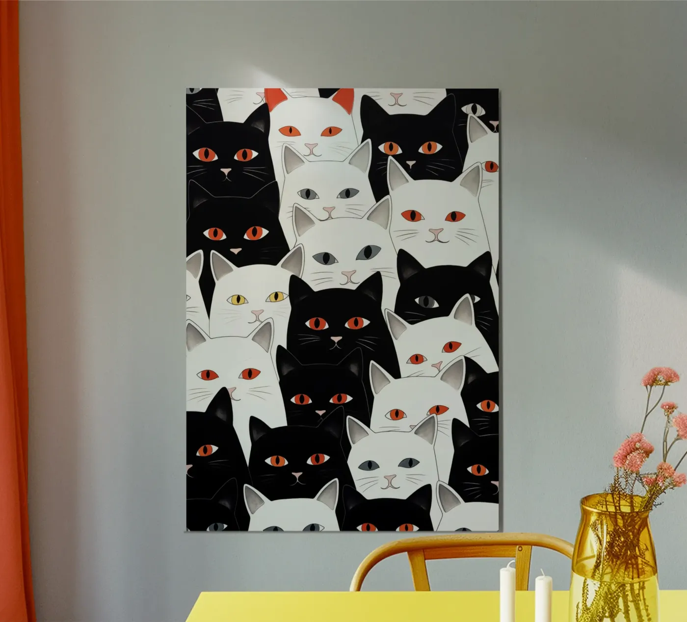 Cats pattern pannello forex da Justyna Jaszke JBJart