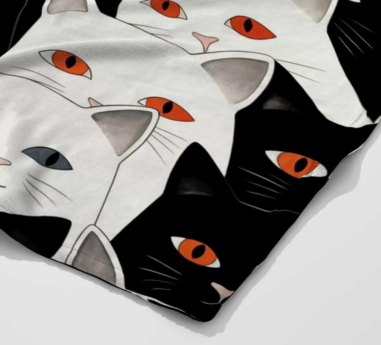 Cats pattern fleecedeken van Justyna Jaszke JBJart