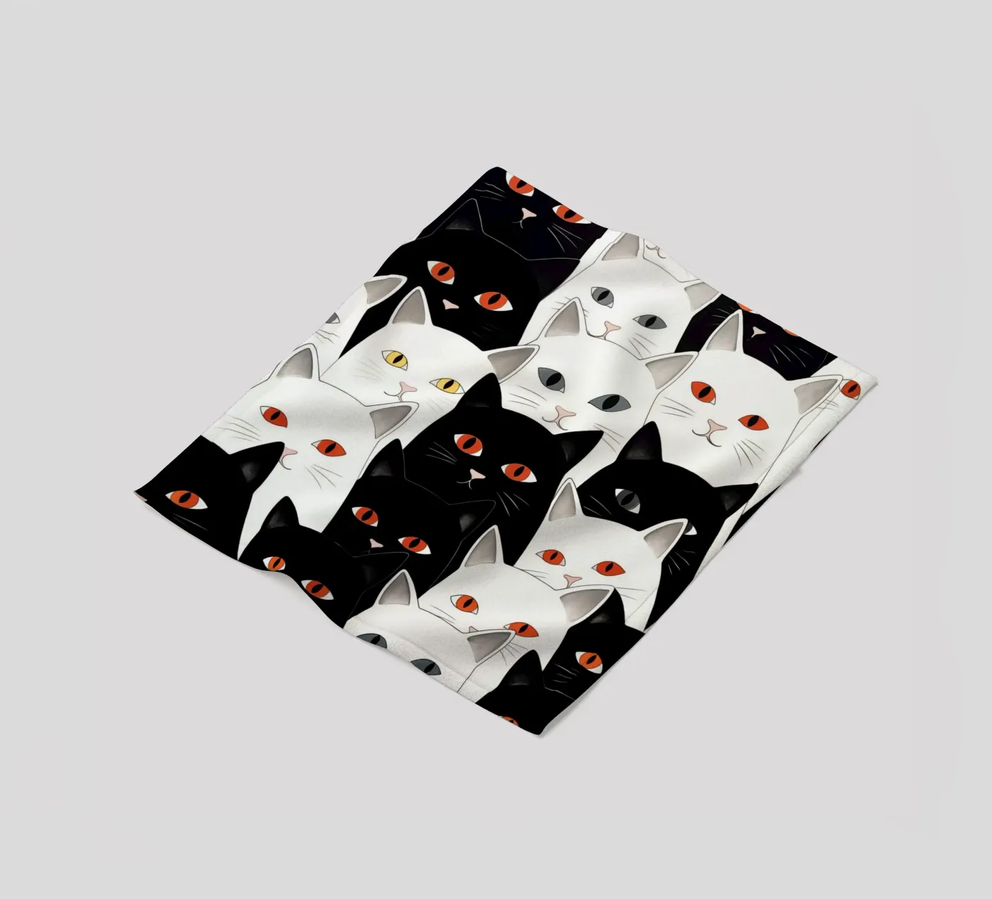 Cats pattern Fleecedecke von Justyna Jaszke JBJart