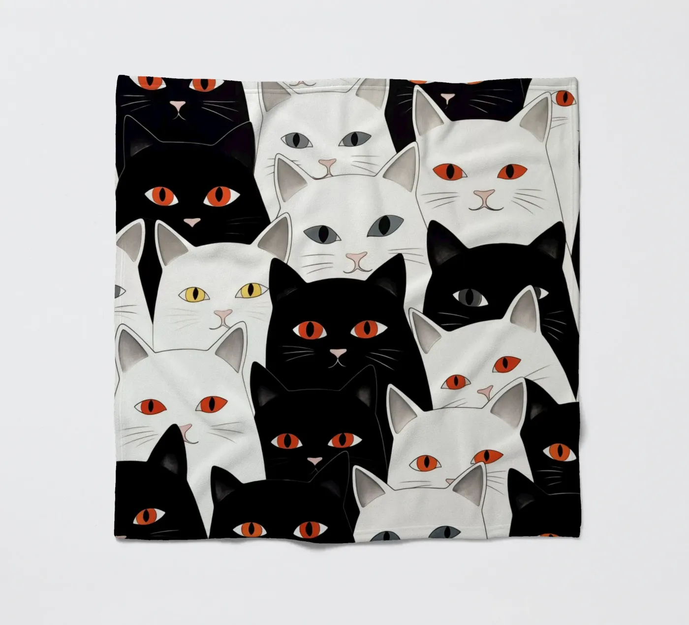 Cats pattern Fleecedecke von Justyna Jaszke JBJart