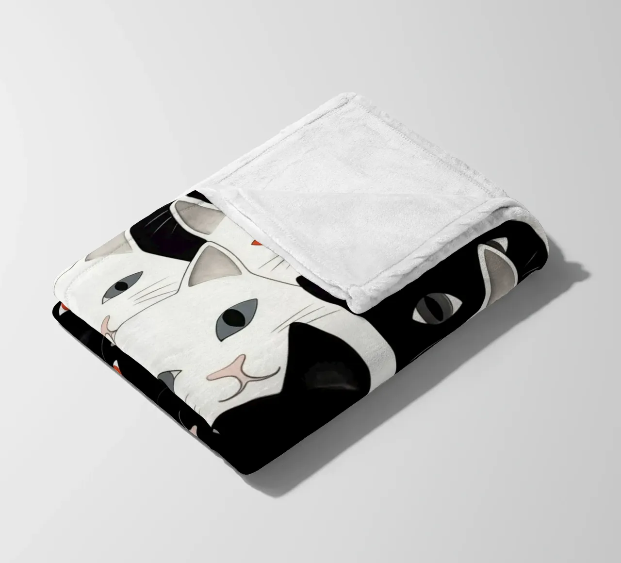 Cats pattern fleecedeken van Justyna Jaszke JBJart