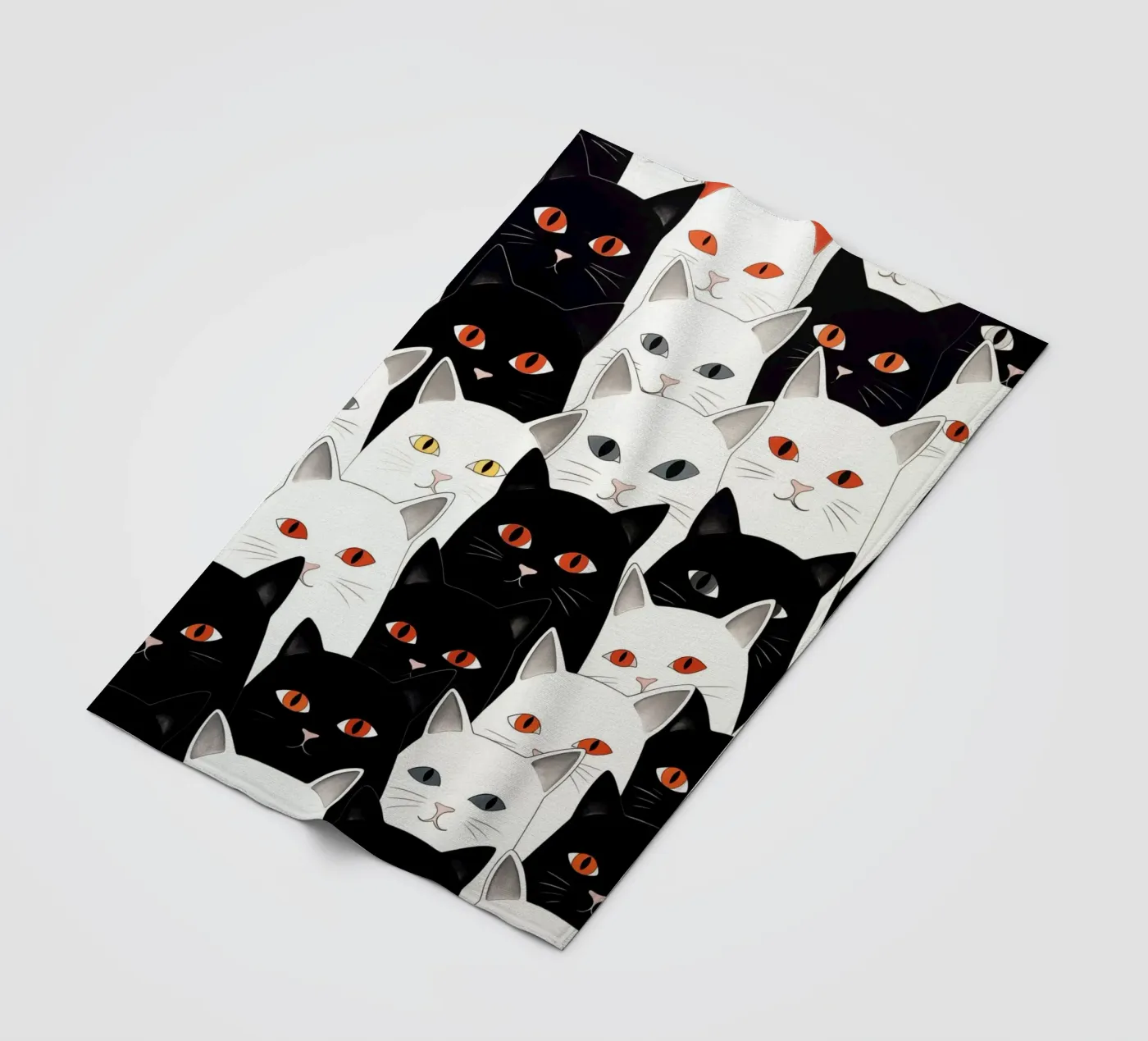 Cats pattern Fleecedecke von Justyna Jaszke JBJart