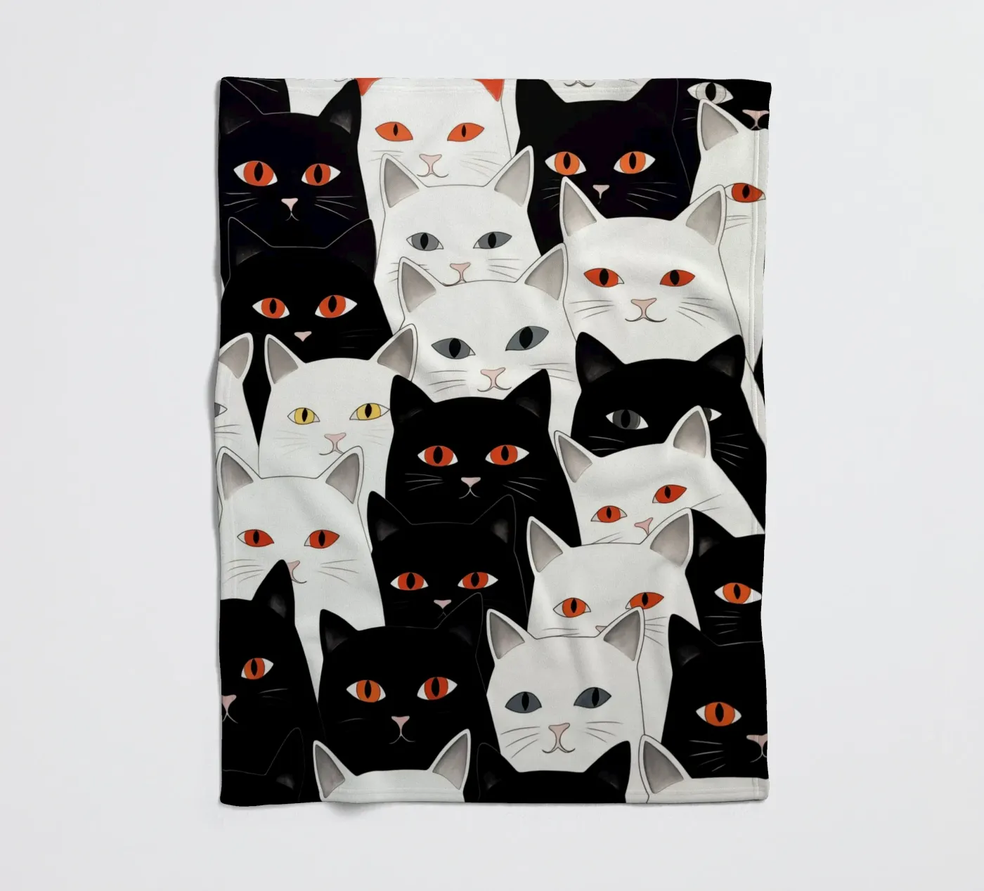 Cats pattern coperta in pile da Justyna Jaszke JBJart