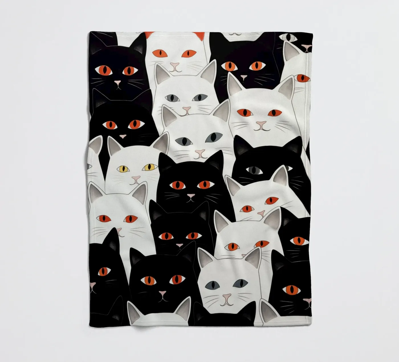 Cats pattern Fleecedecke von Justyna Jaszke JBJart