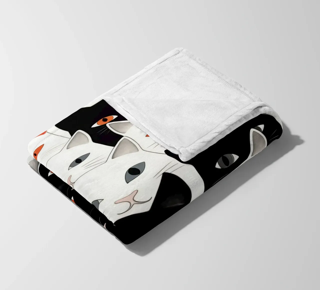 Cats pattern fleecedeken van Justyna Jaszke JBJart