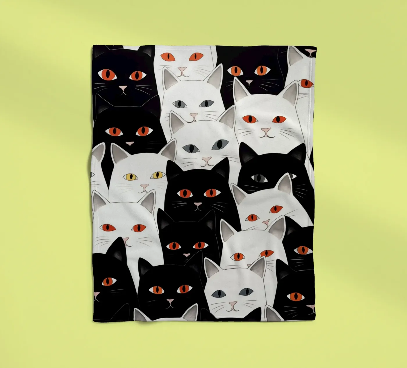 Cats pattern coperta in pile da Justyna Jaszke JBJart
