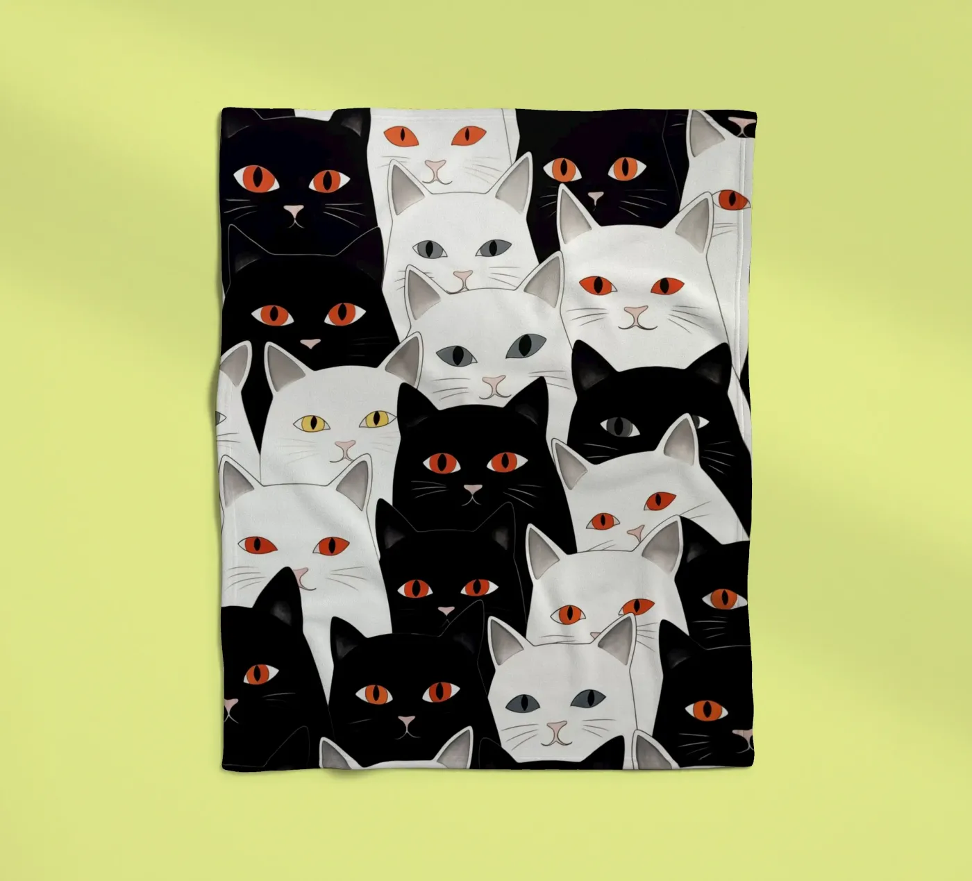 Cats pattern Fleecedecke von Justyna Jaszke JBJart