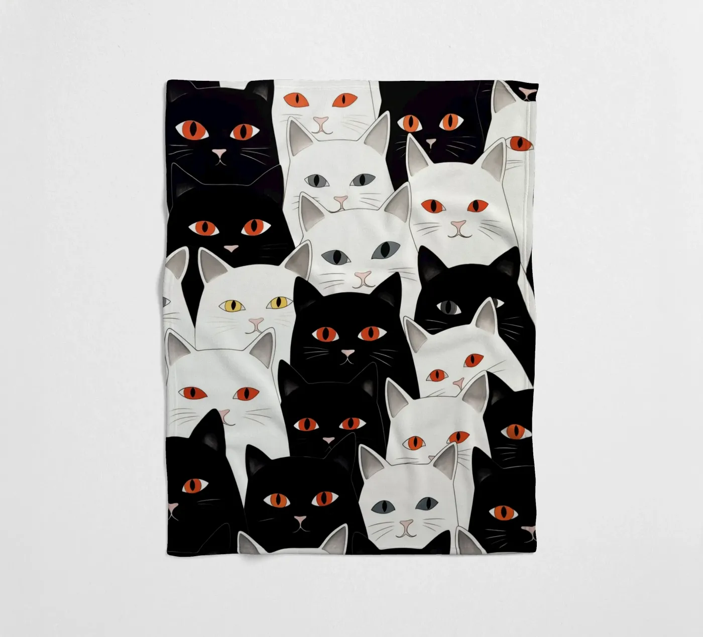 Cats pattern Fleecedecke von Justyna Jaszke JBJart
