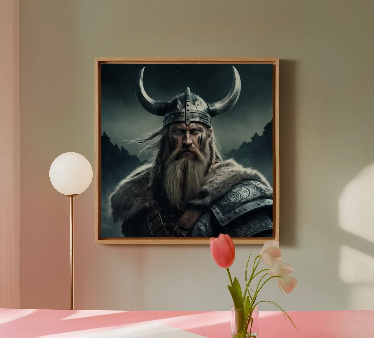 Ragnar, norvegese, vichingo tela con Cornice a cassetta da CASTILO
