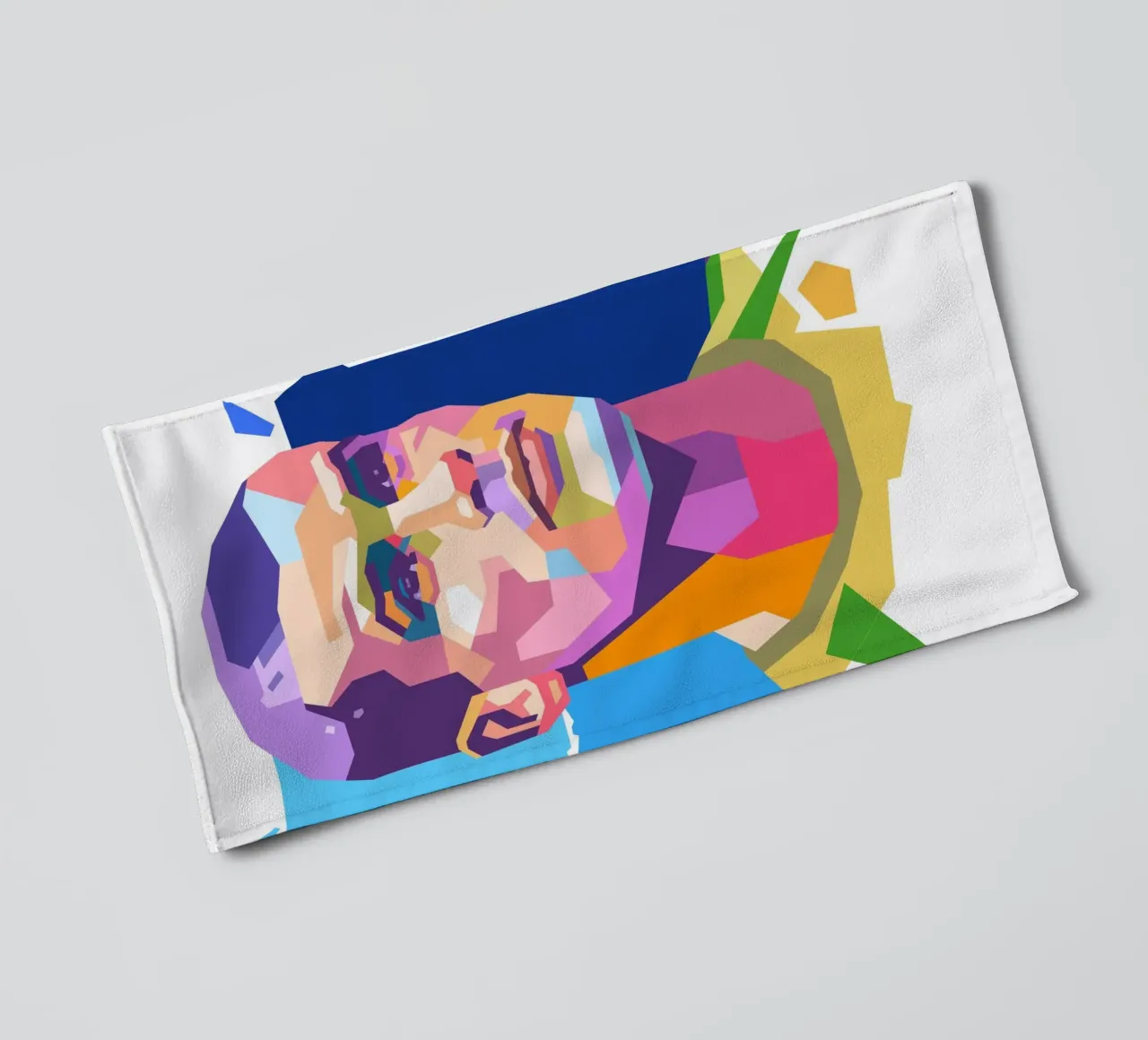 Rivaldo pop art portrait towel by Hantamrata