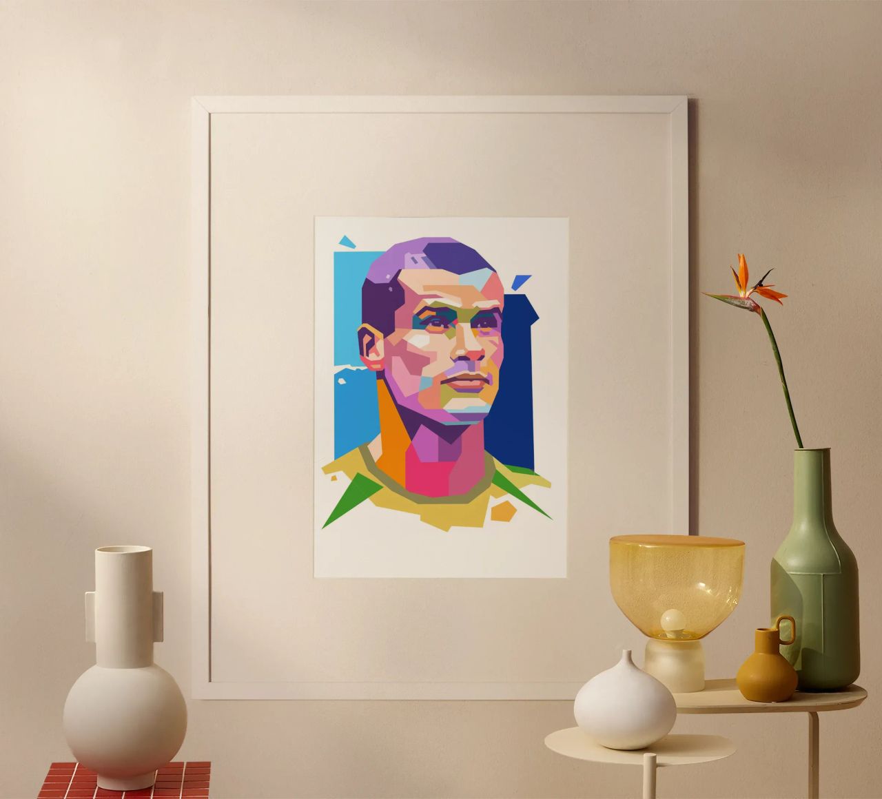 Rivaldo Pop Art Porträt Poster von Hantamrata