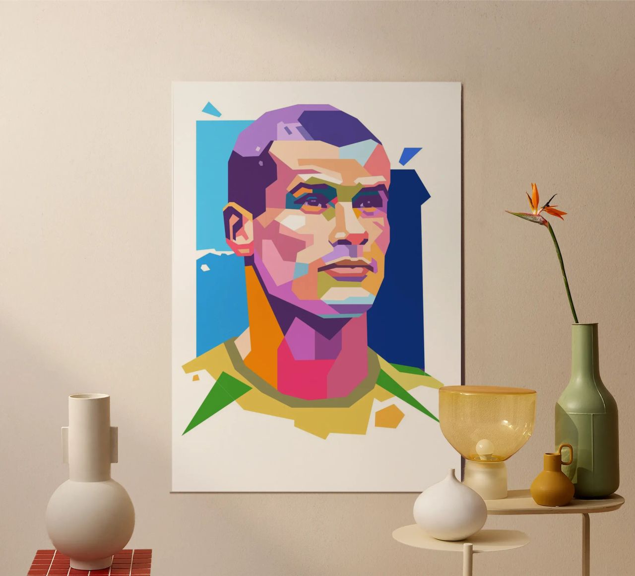 Rivaldo Pop Art Porträt Poster von Hantamrata
