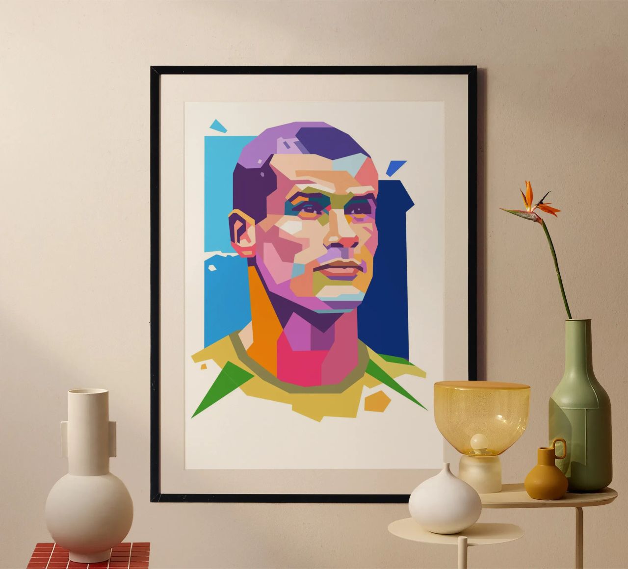 Rivaldo Pop Art Porträt Poster von Hantamrata