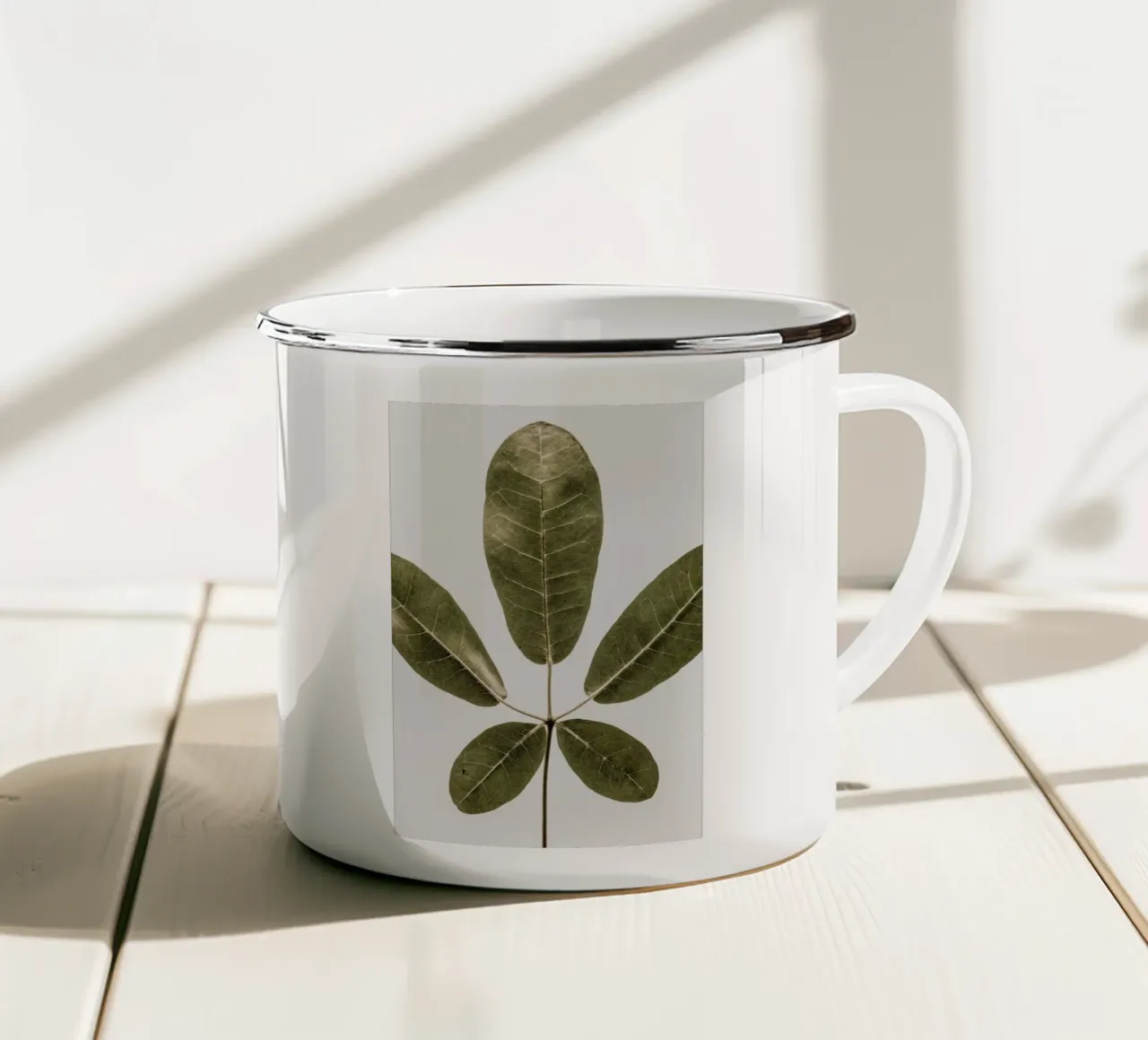 Autum Leaf taza de esmalte de Shot By Clint