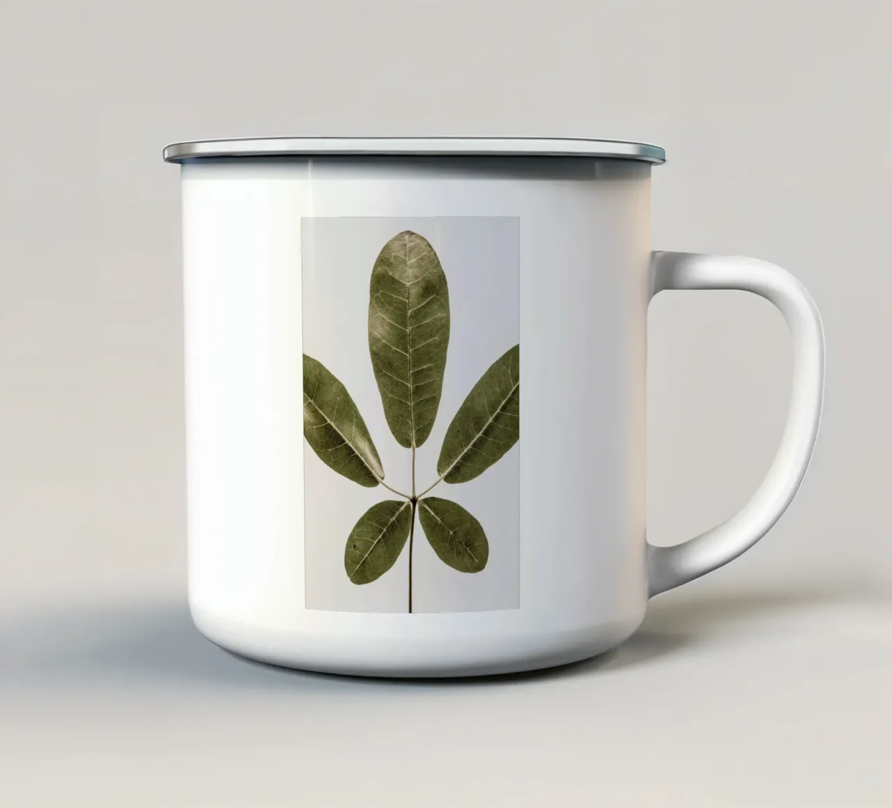 Autum Leaf taza de esmalte de Shot By Clint