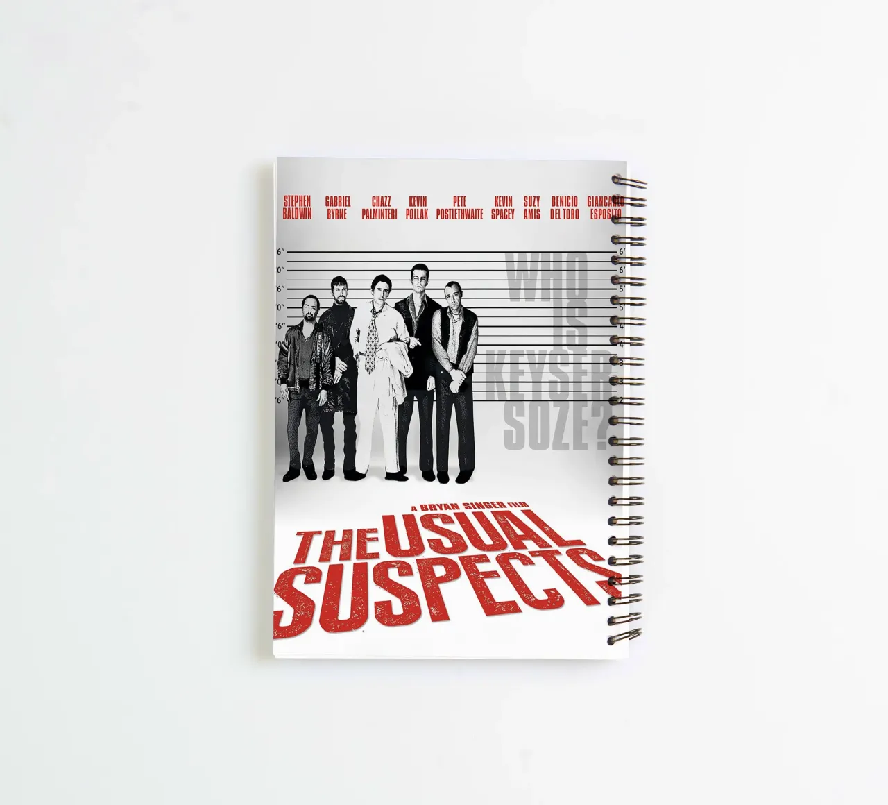 The Usual Suspects spiral notebook by Attaboy Dsgn