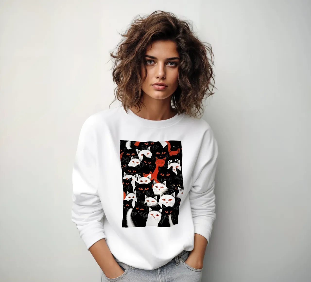 Gatos sudadera de Justyna Jaszke JBJart