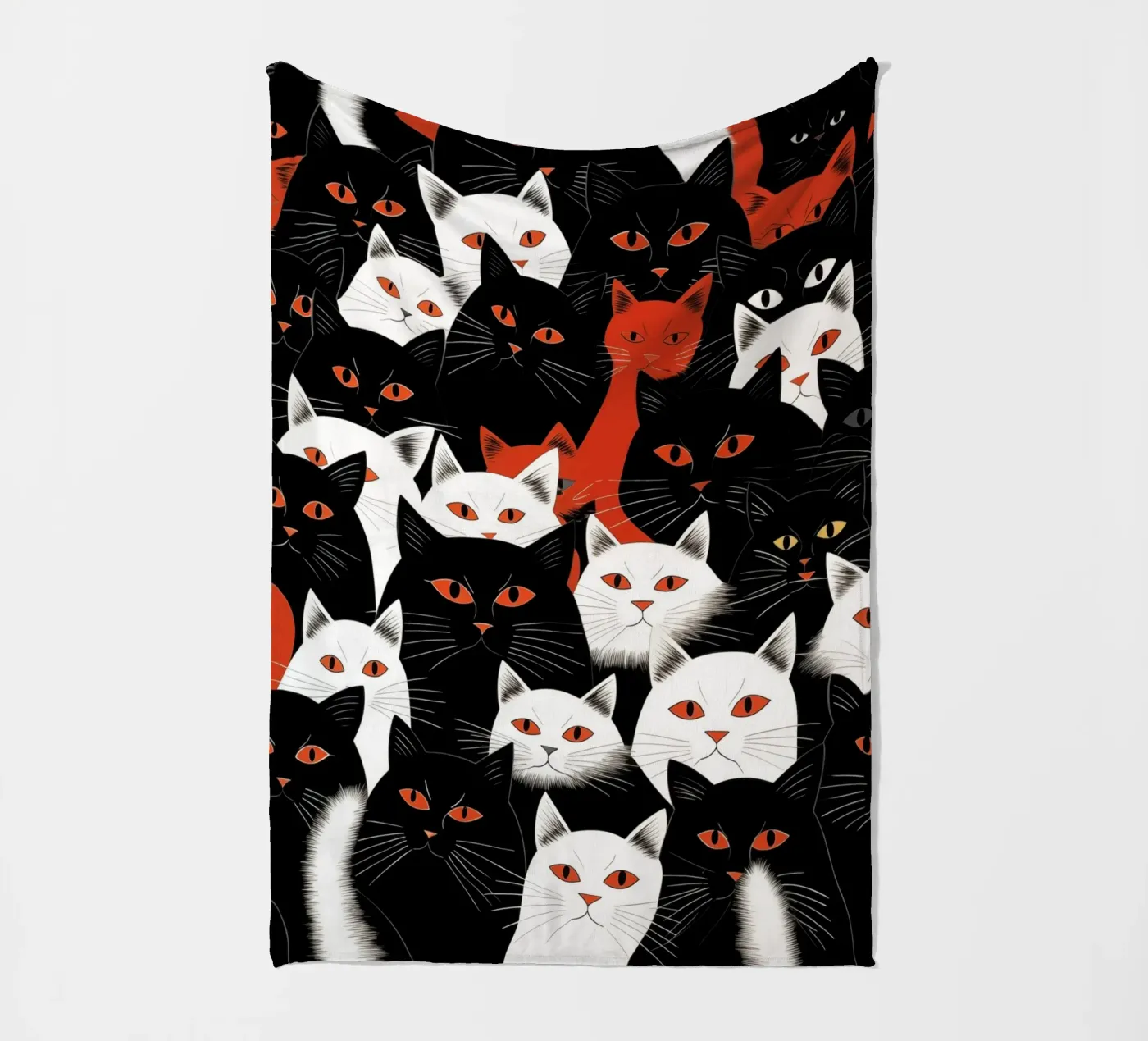 Katten fleecedeken van Justyna Jaszke JBJart