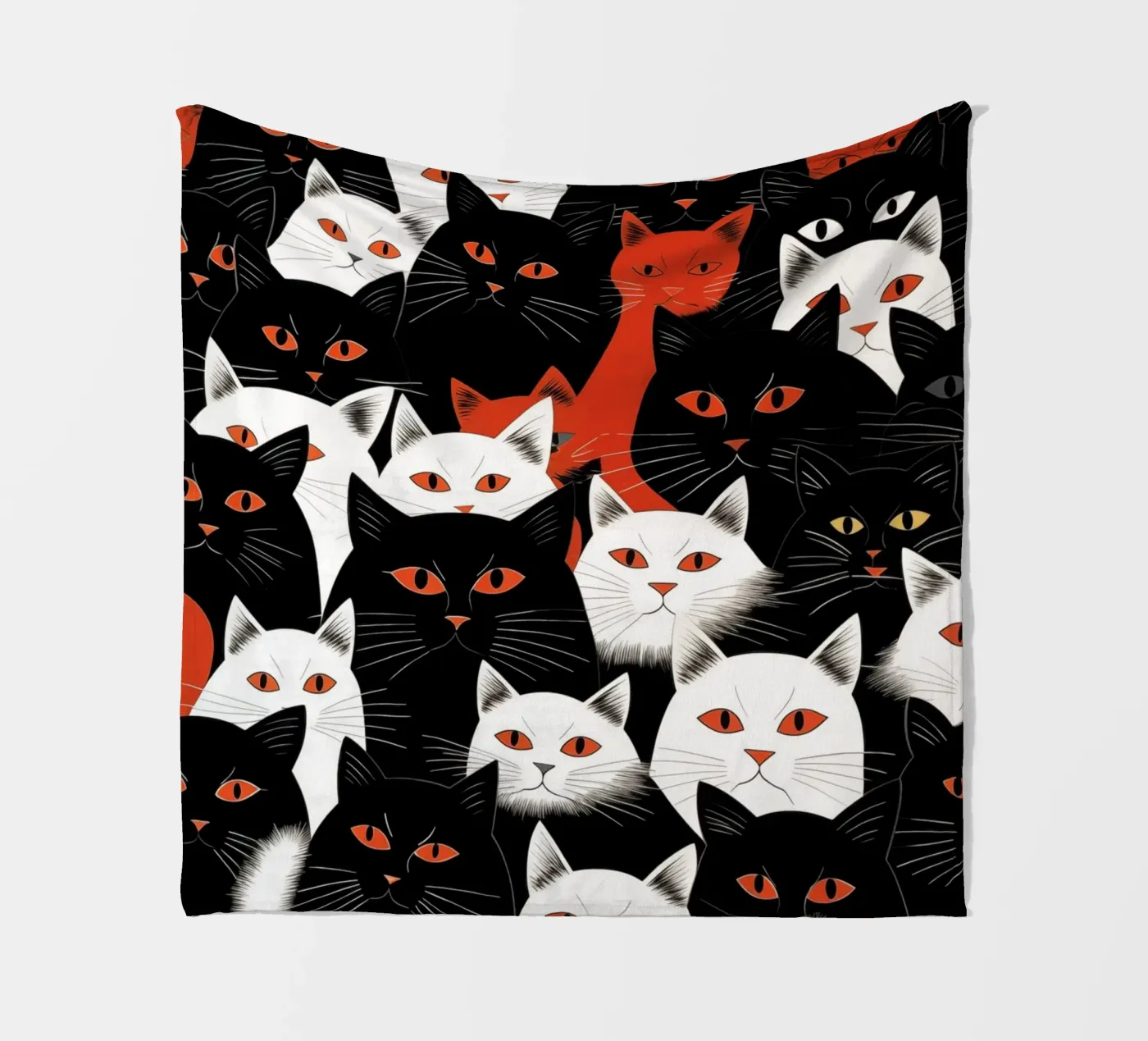 Katten fleecedeken van Justyna Jaszke JBJart