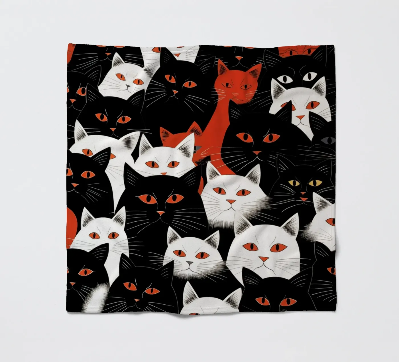 Katten fleecedeken van Justyna Jaszke JBJart