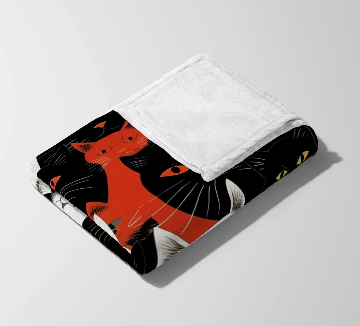 Katten fleecedeken van Justyna Jaszke JBJart