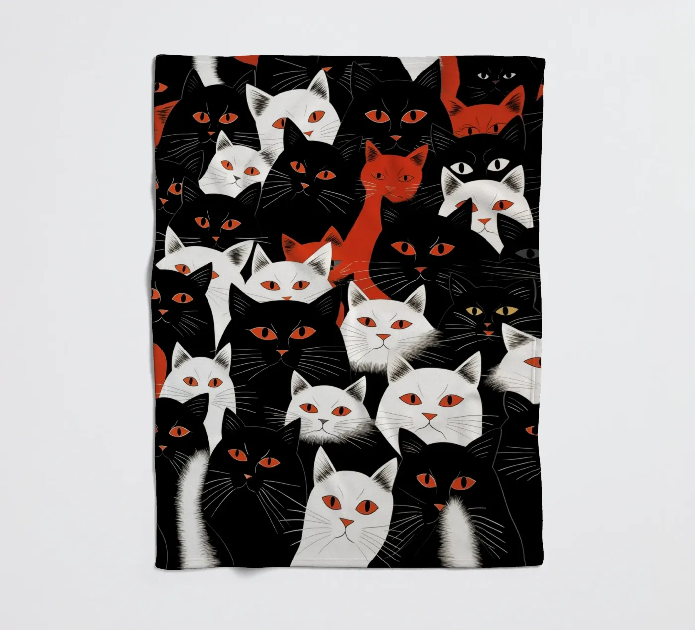 Katten fleecedeken van Justyna Jaszke JBJart