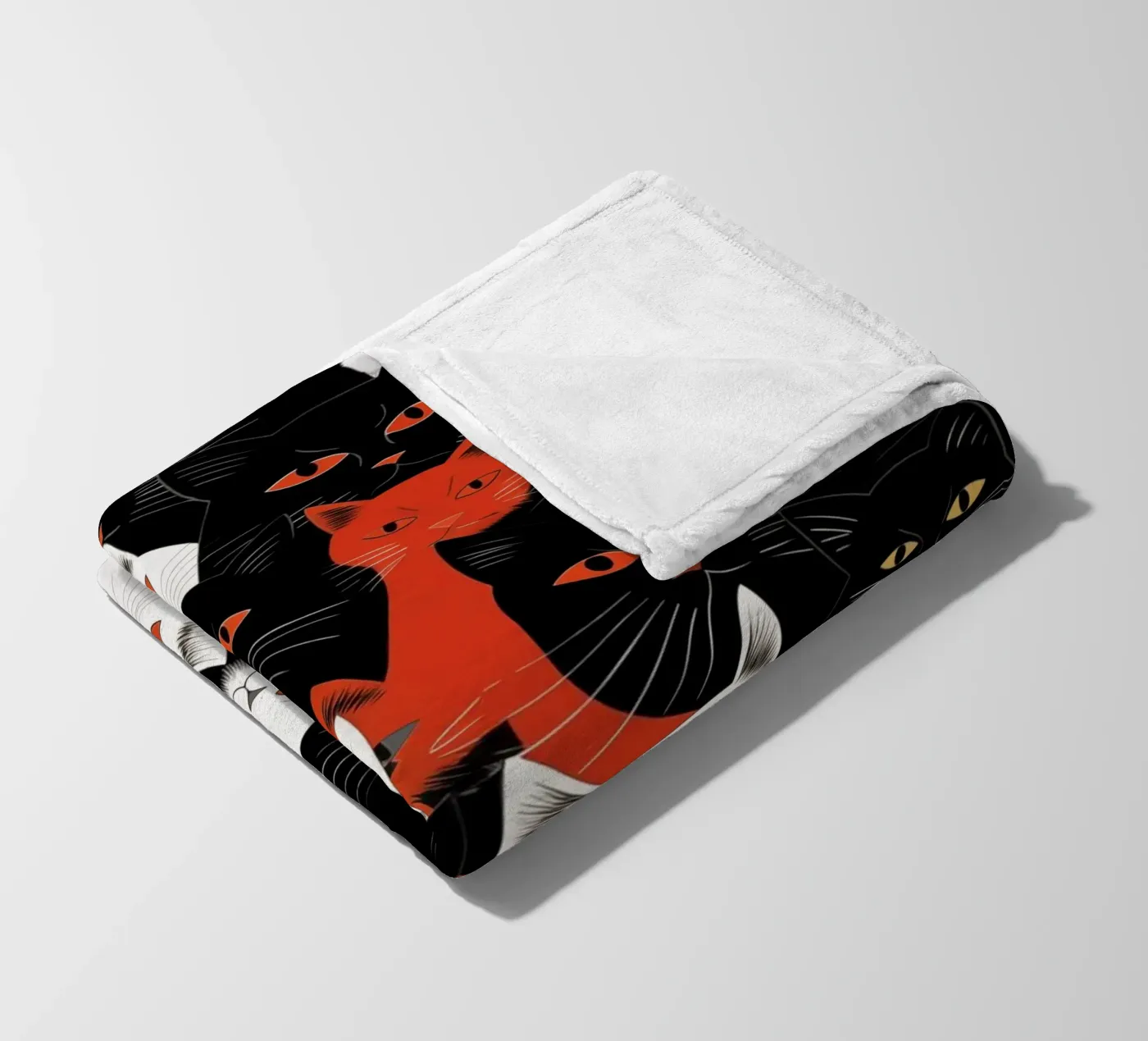 Katten fleecedeken van Justyna Jaszke JBJart