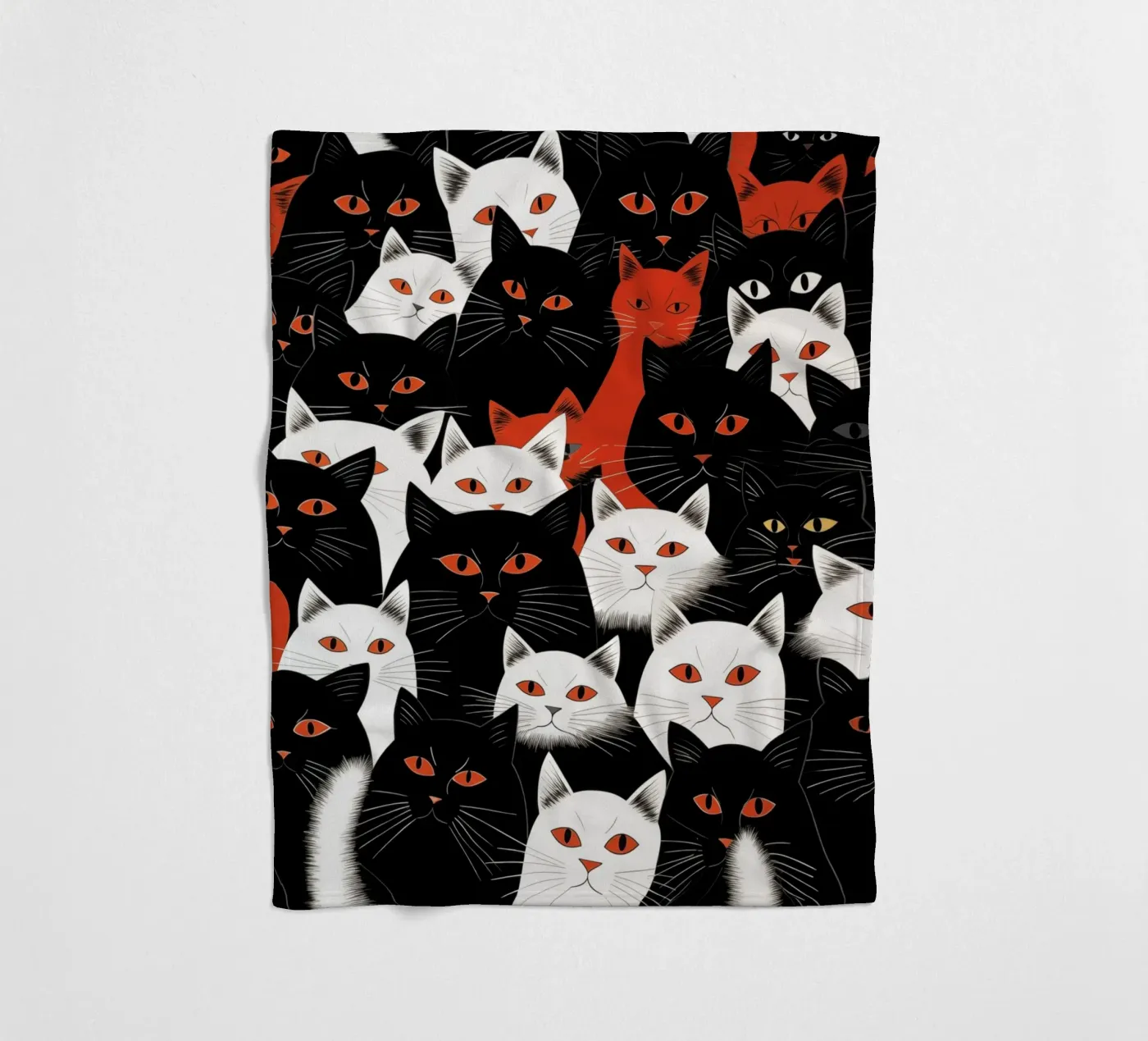 Katten fleecedeken van Justyna Jaszke JBJart