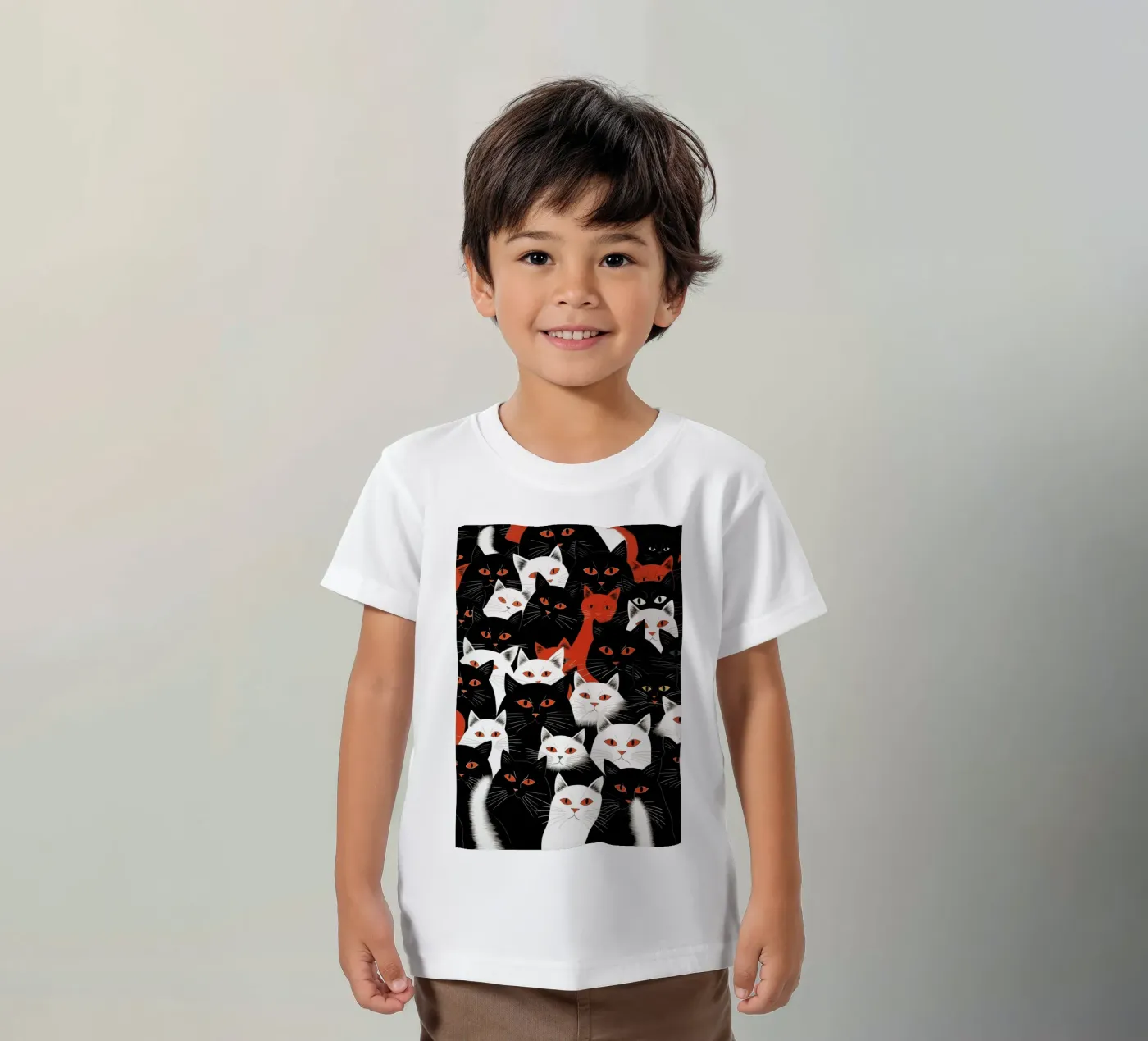 Katten kinder t-shirt van Justyna Jaszke JBJart
