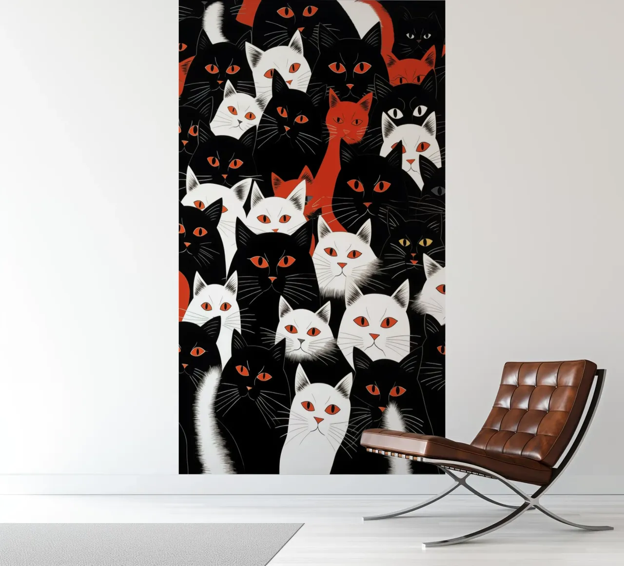 Katten fotobehang van Justyna Jaszke JBJart