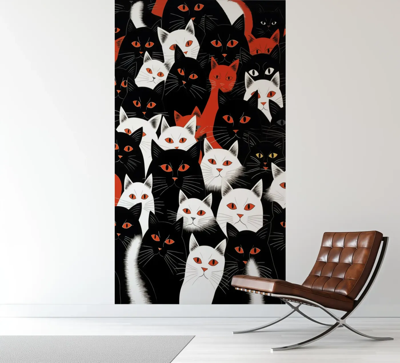 Katten fotobehang van Justyna Jaszke JBJart