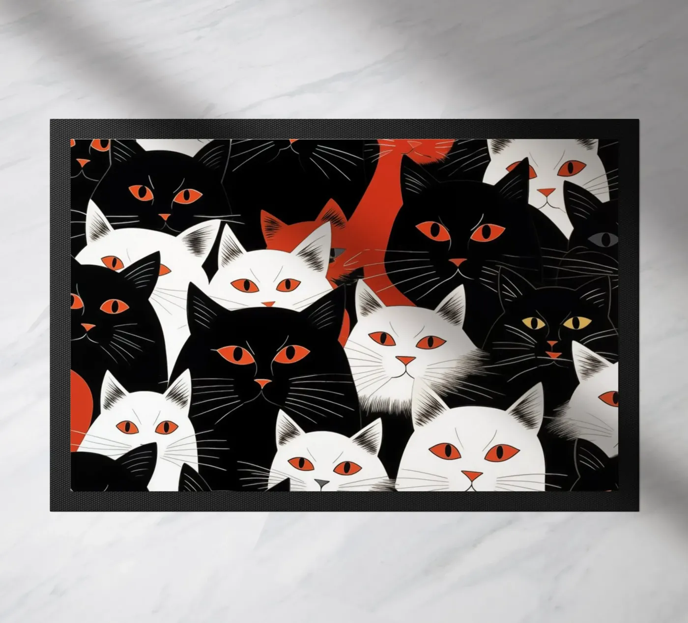Katten deurmat van Justyna Jaszke JBJart