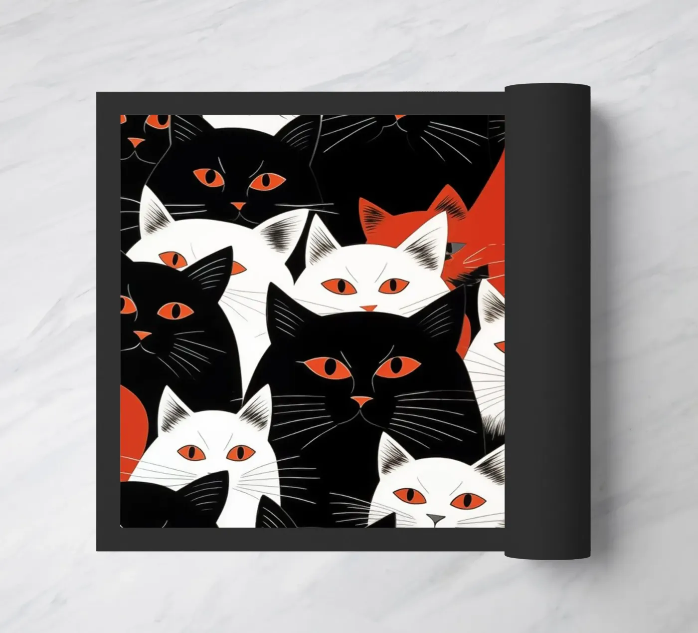 Katten deurmat van Justyna Jaszke JBJart