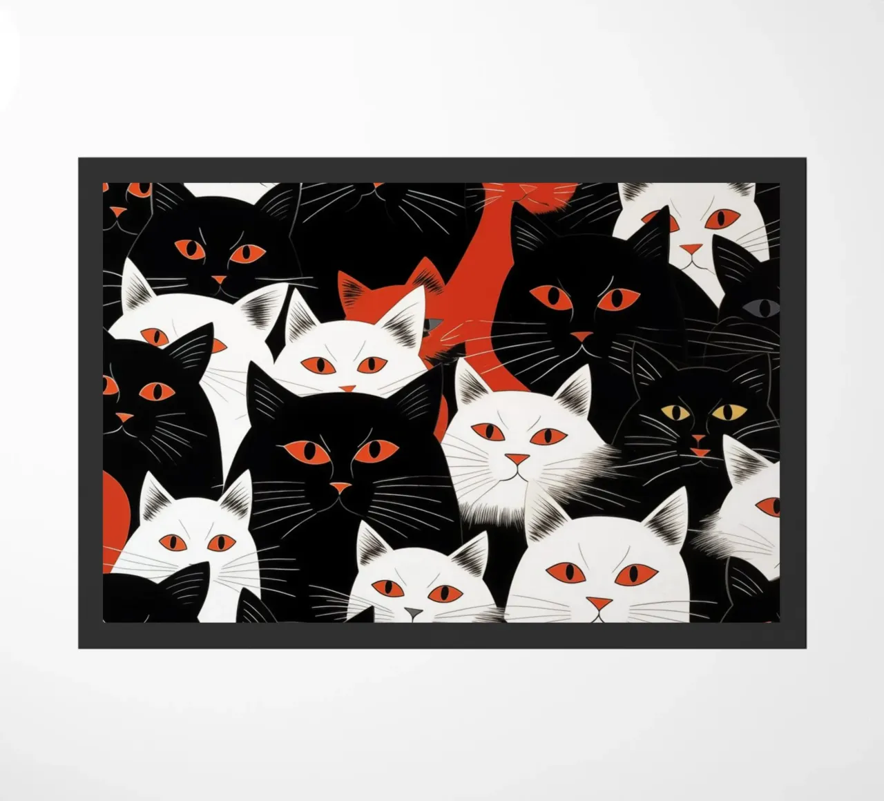 Cats doormat by Justyna Jaszke JBJart