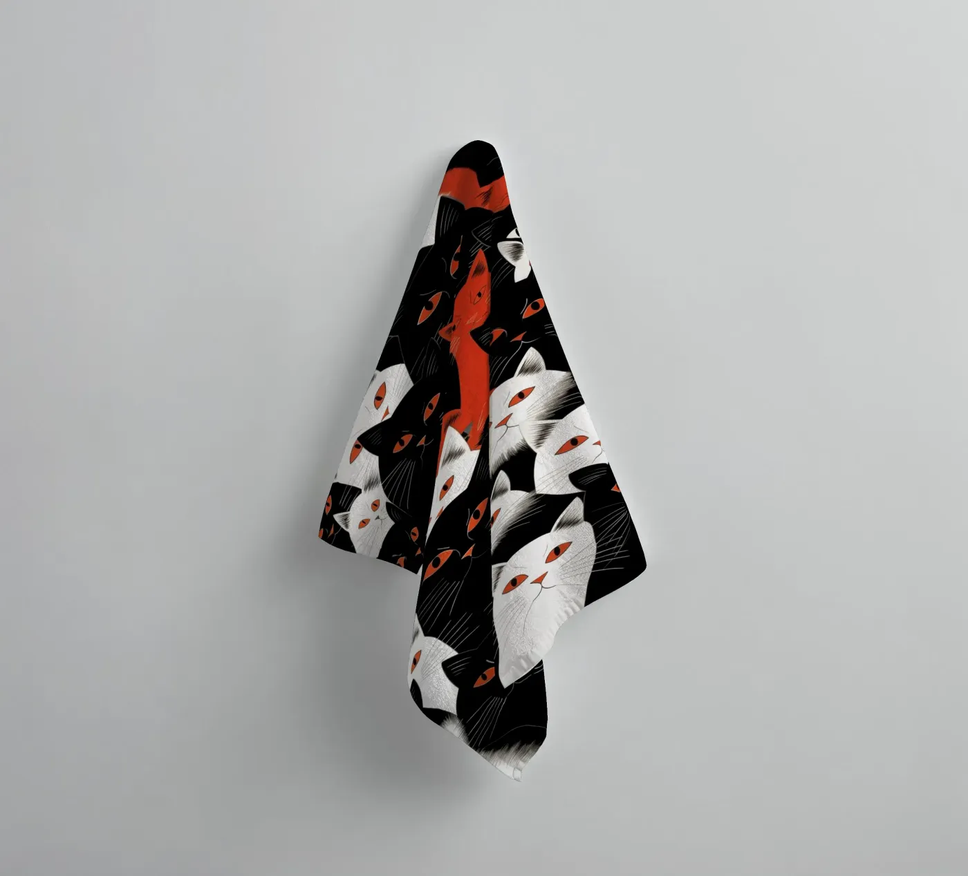 Katten badhanddoek van Justyna Jaszke JBJart