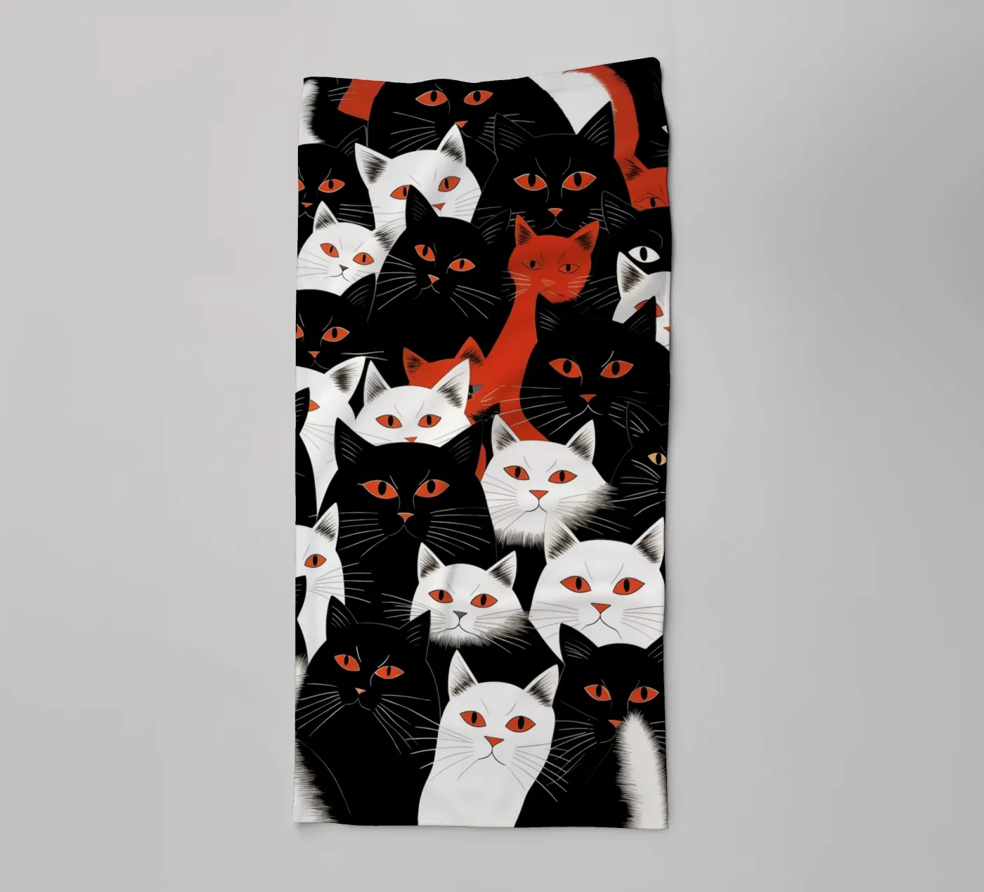 Cats towel by Justyna Jaszke JBJart
