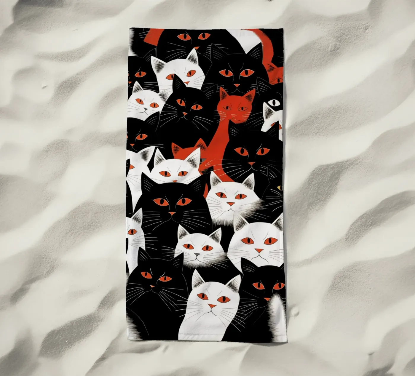 Cats strandhanddoek van Justyna Jaszke JBJart