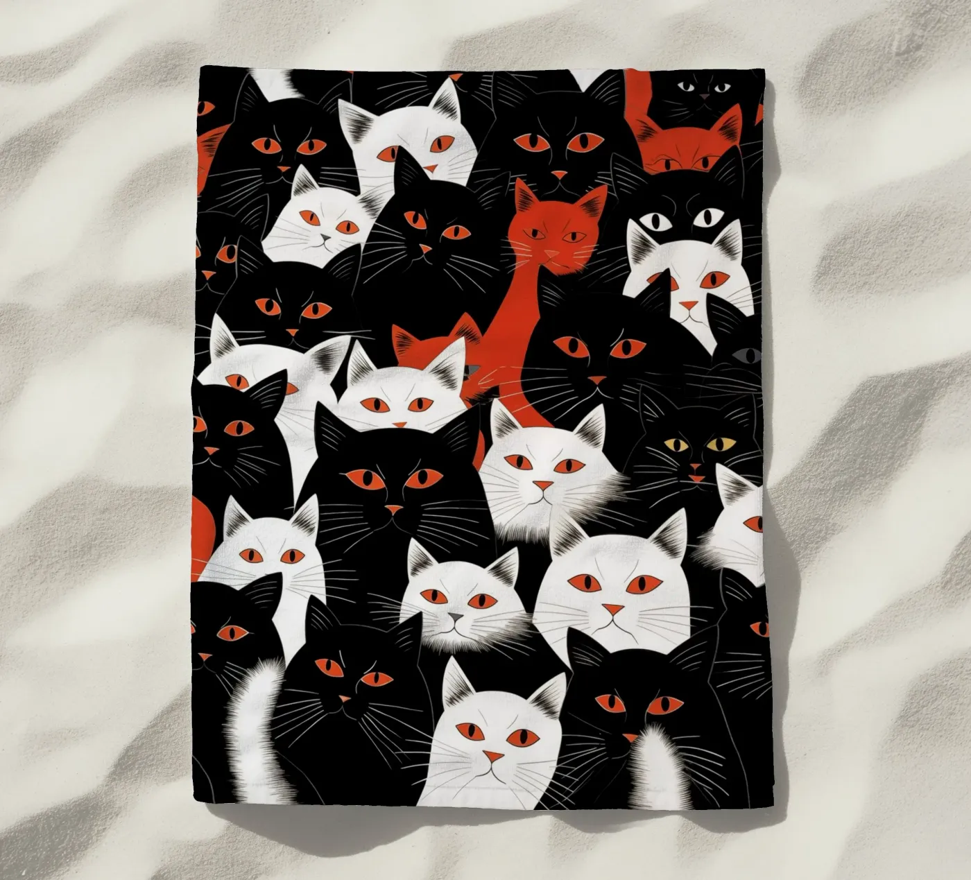 Cats strandhanddoek van Justyna Jaszke JBJart