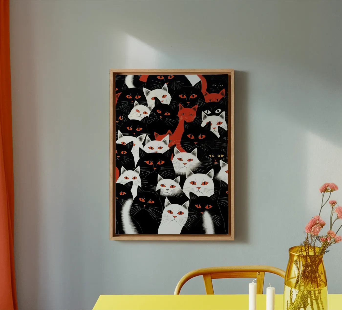 Katten canvas van Justyna Jaszke JBJart