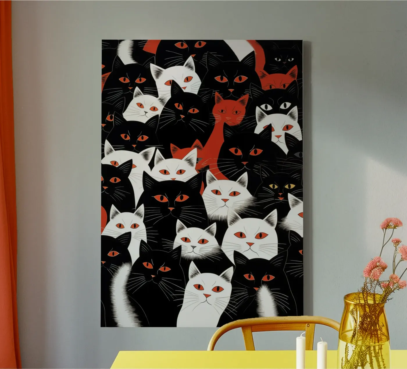Katten canvas van Justyna Jaszke JBJart