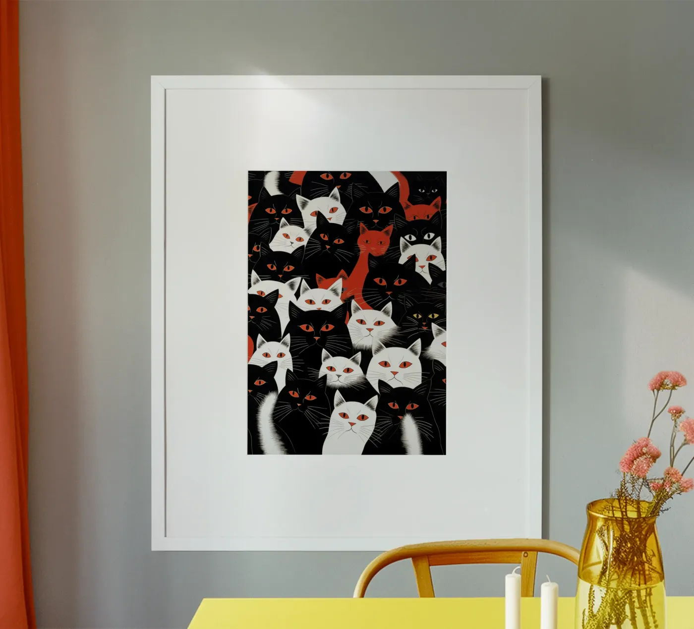 Cats poster van Justyna Jaszke JBJart