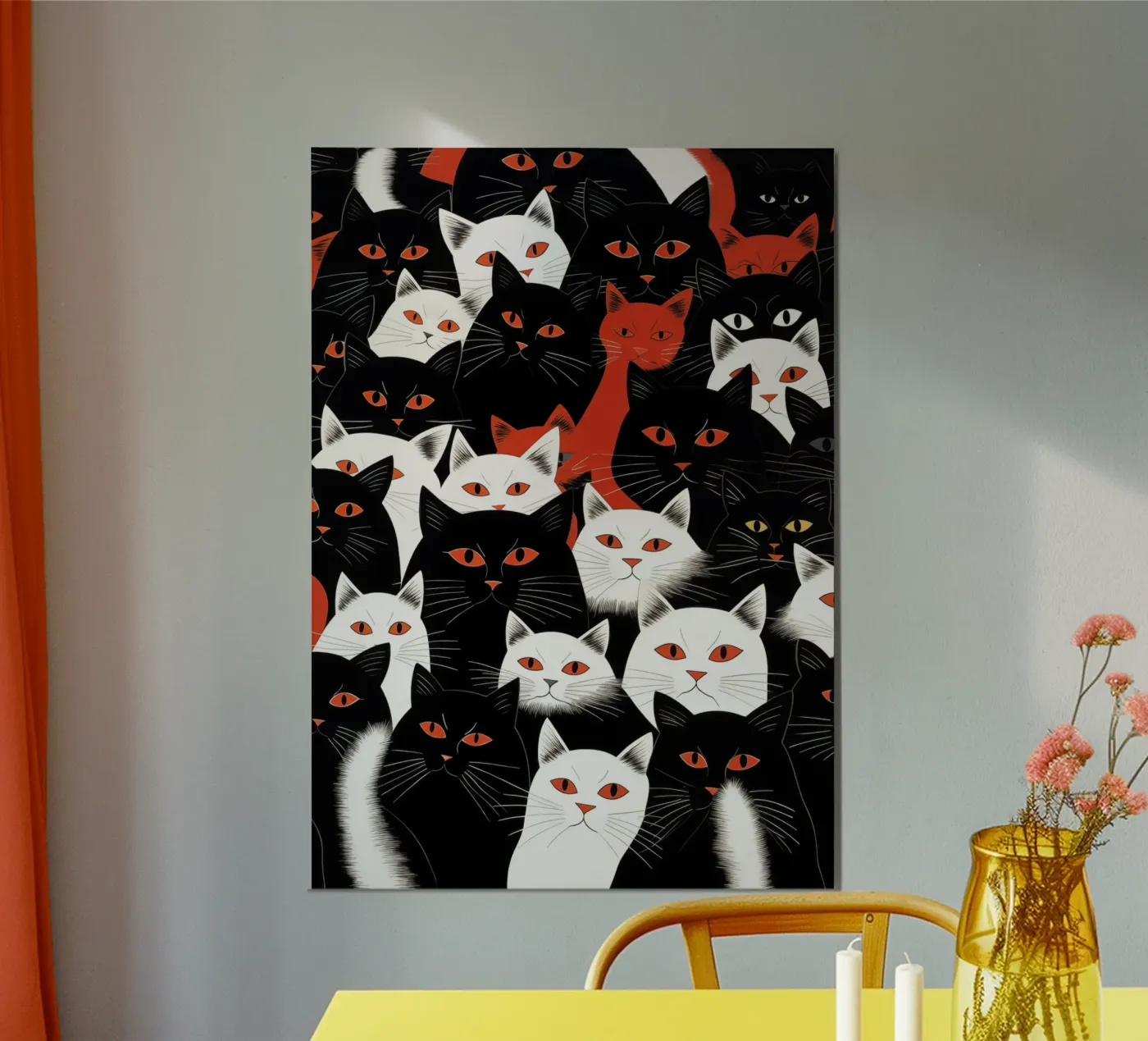 Cats poster van Justyna Jaszke JBJart