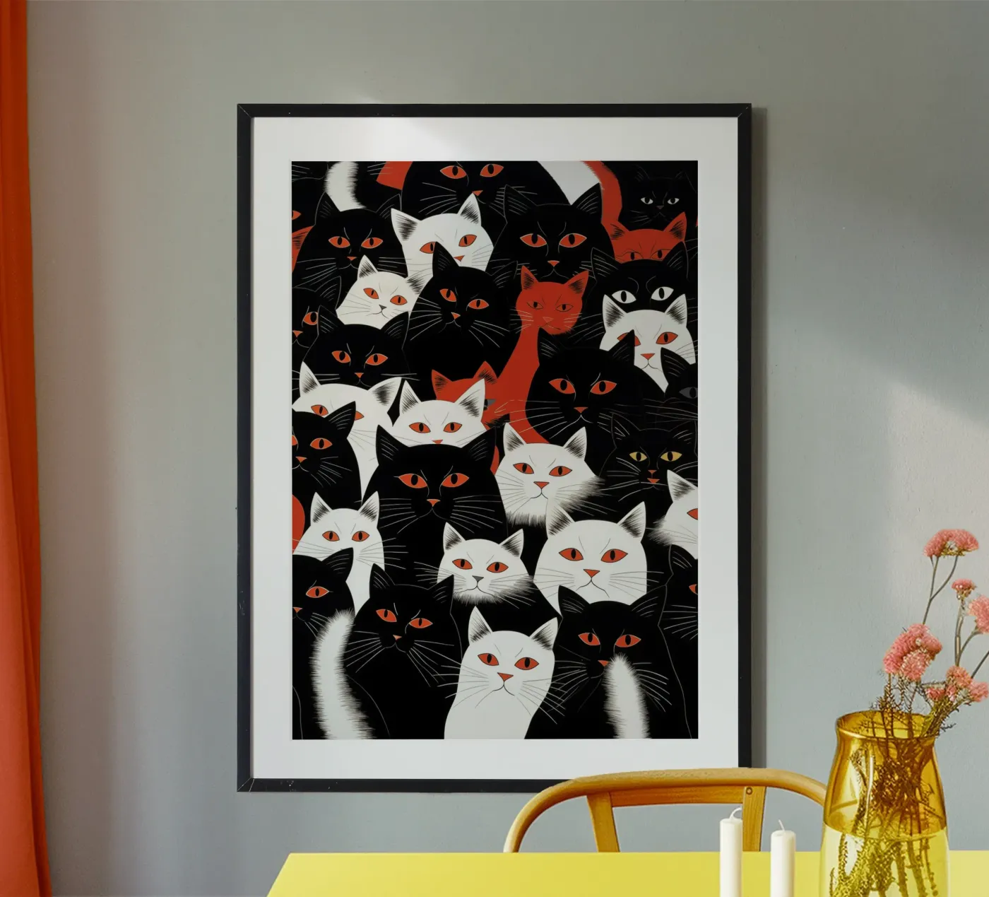 Cats poster van Justyna Jaszke JBJart