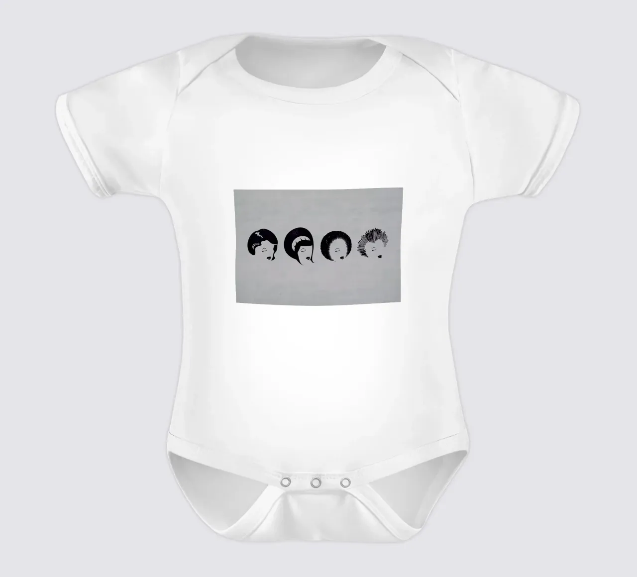 Punky Funky short-sleeve baby romper by The Sound of Applause