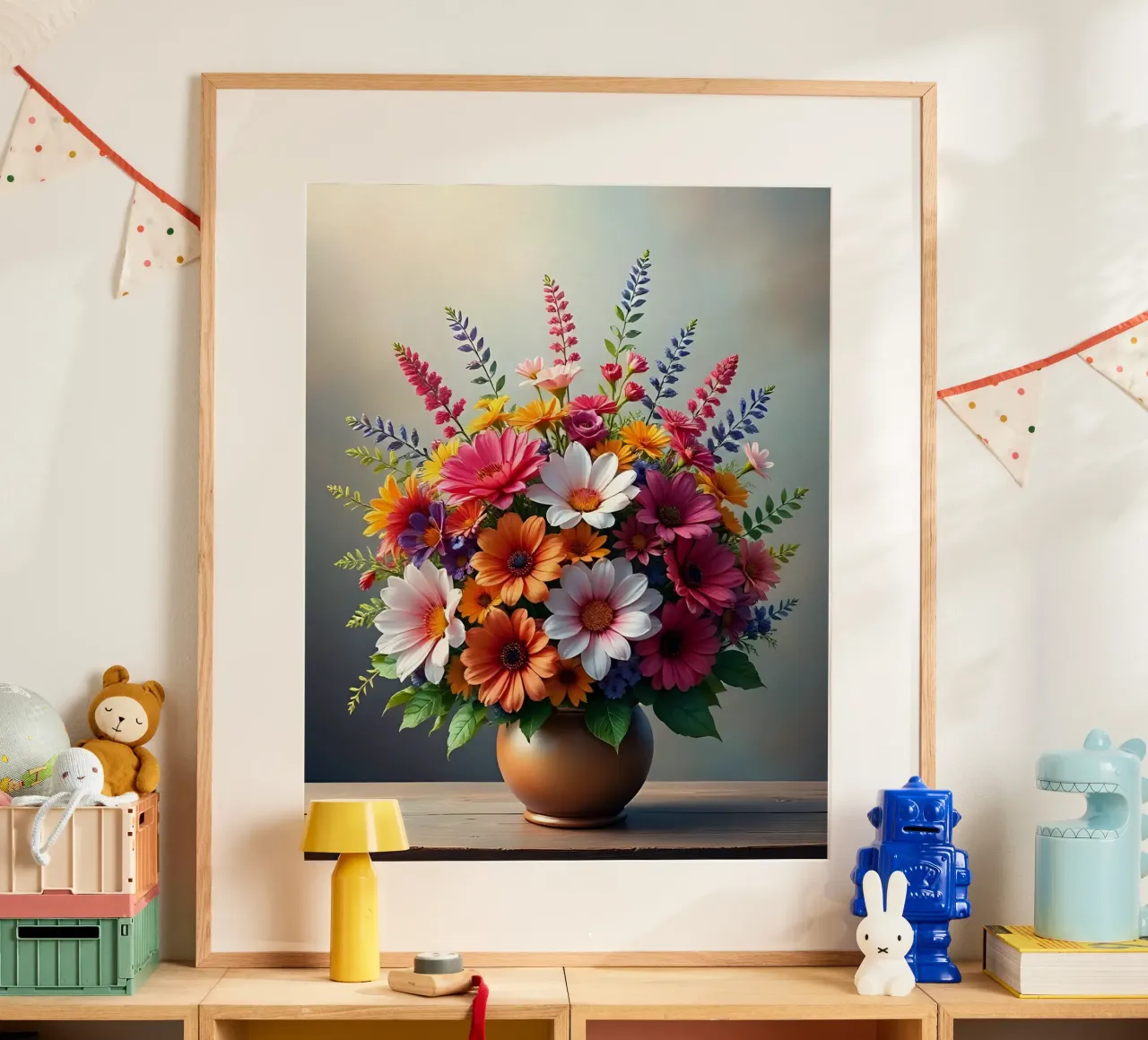 Bouquet_8 poster con telaio in plastica da Farb- und Blütenzauber by LK